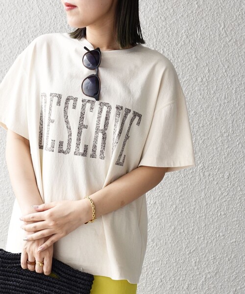 SHIPS(シップス)の「レトロカラーロゴTEE◇(Tシャツ/カットソー・レディース・パープル/オフホワイト/グリーン・ONE SIZE)」の20枚目の写真