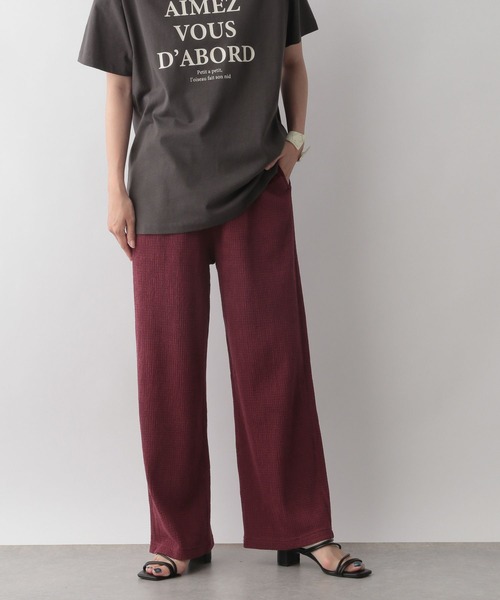 LOWRYS FARM（ローリーズファーム）の「シャーリングイージーパンツ　347285（その他パンツ・レディース・ブラック/レッド/ブルー/アイボリー・FREE）」の4枚目の写真