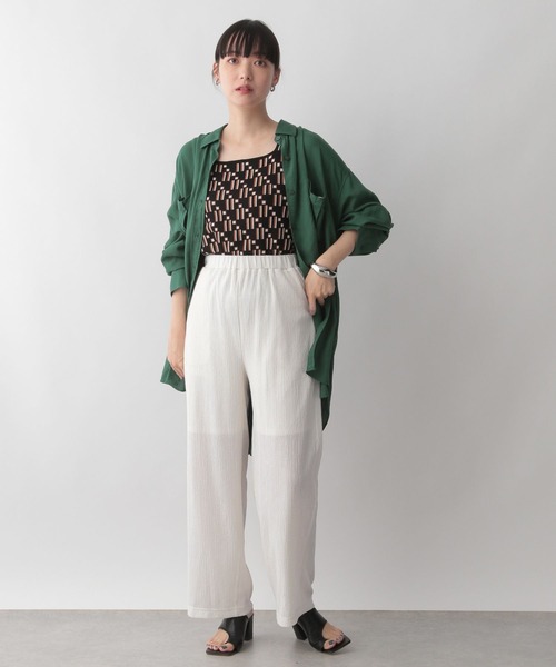 LOWRYS FARM（ローリーズファーム）の「シャーリングイージーパンツ　347285（その他パンツ・レディース・ブラック/レッド/ブルー/アイボリー・FREE）」の5枚目の写真