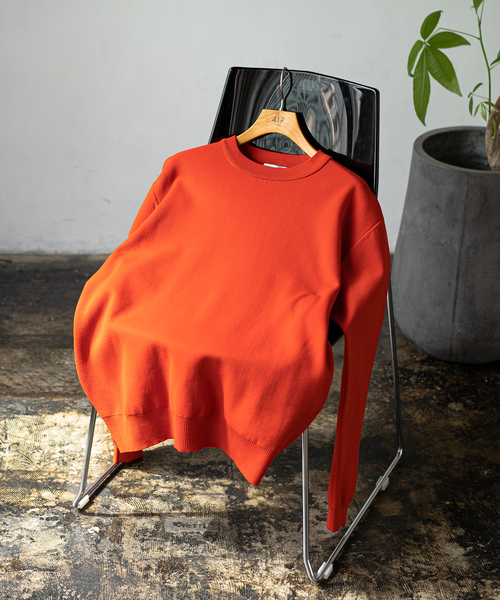 417 EDIFICE(フォーワンセブンエディフィス)の「ハーフミラノ クルーネックニット(ニット/セーター・メンズ・ネイビー/グレー/イエロー/オレンジ/ブラック系その他/ブラウン系その他/ナチュラル・SMALL/MEDIUM/LARGE)」の7枚目の写真