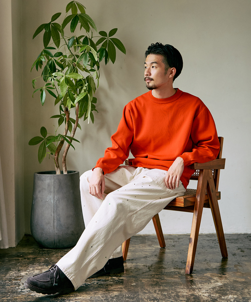 417 EDIFICE(フォーワンセブンエディフィス)の「ハーフミラノ クルーネックニット(ニット/セーター・メンズ・ネイビー/グレー/イエロー/オレンジ/ブラック系その他/ブラウン系その他/ナチュラル・SMALL/MEDIUM/LARGE)」の10枚目の写真