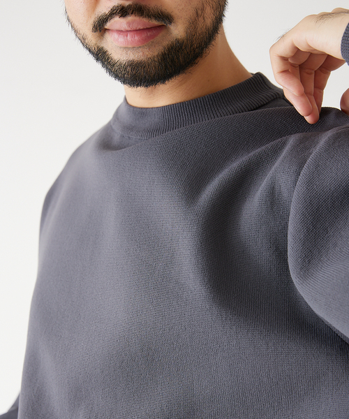 417 EDIFICE(フォーワンセブンエディフィス)の「ハーフミラノ クルーネックニット(ニット/セーター・メンズ・ネイビー/グレー/イエロー/オレンジ/ブラック系その他/ブラウン系その他/ナチュラル・SMALL/MEDIUM/LARGE)」の18枚目の写真