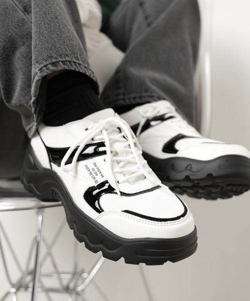 WEGO（ウィゴー）の「WEGO/タグエナメルメッシュスニーカー（スニーカー・レディース・ブルー/オレンジ/ブラック・MEDIUM/LARGE）」の6枚目の写真