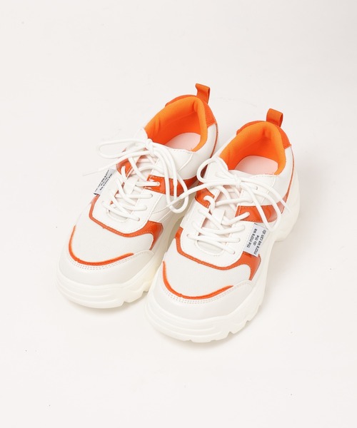 WEGO（ウィゴー）の「WEGO/タグエナメルメッシュスニーカー（スニーカー・レディース・ブルー/オレンジ/ブラック・MEDIUM/LARGE）」の18枚目の写真