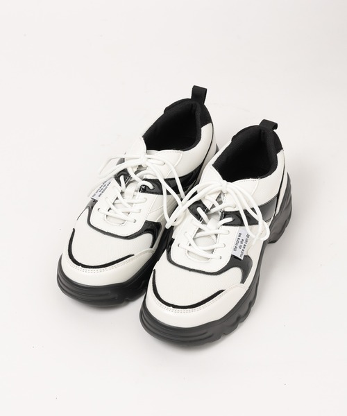 WEGO（ウィゴー）の「WEGO/タグエナメルメッシュスニーカー（スニーカー・レディース・ブルー/オレンジ/ブラック・MEDIUM/LARGE）」の5枚目の写真