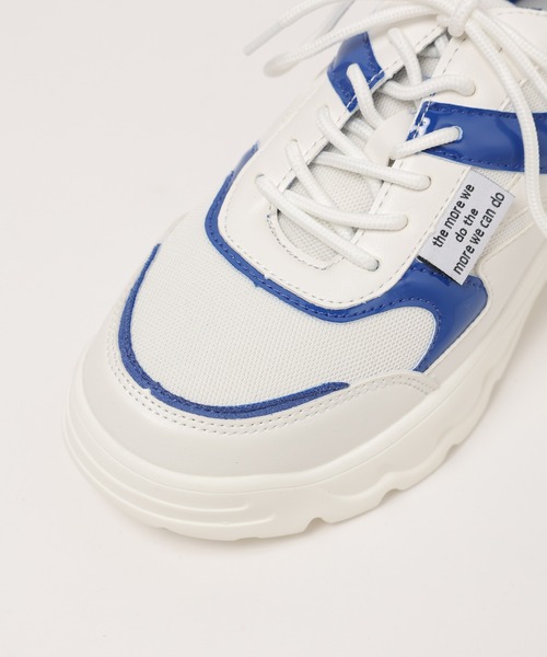 WEGO（ウィゴー）の「WEGO/タグエナメルメッシュスニーカー（スニーカー・レディース・ブルー/オレンジ/ブラック・MEDIUM/LARGE）」の21枚目の写真