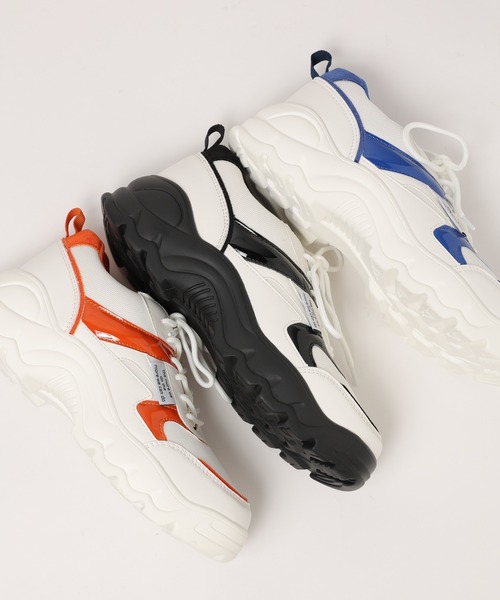 WEGO（ウィゴー）の「WEGO/タグエナメルメッシュスニーカー（スニーカー・レディース・ブルー/オレンジ/ブラック・MEDIUM/LARGE）」の17枚目の写真