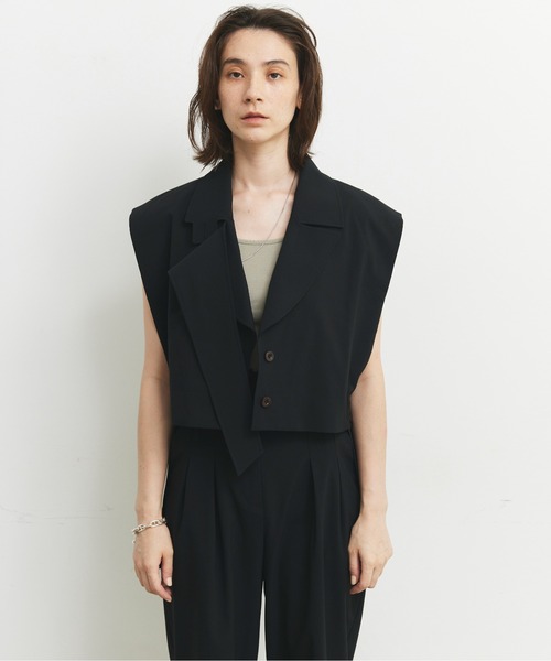 CEL ANSWER（シーイーエルアンサー）の「バックロングベスト（ベスト・レディース・チャコールグレー/ブラック・FREE）」の7枚目の写真