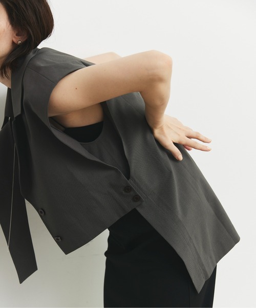 CEL ANSWER（シーイーエルアンサー）の「バックロングベスト（ベスト・レディース・チャコールグレー/ブラック・FREE）」の15枚目の写真