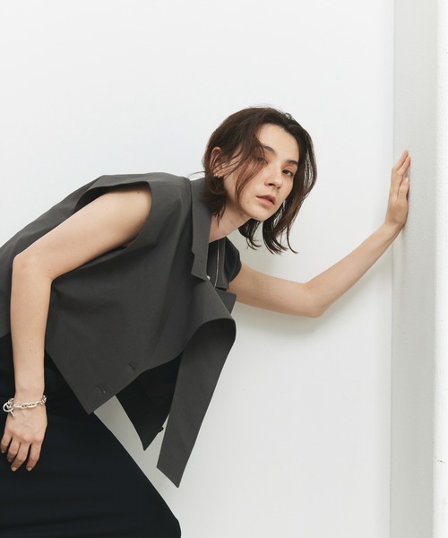 CEL ANSWER（シーイーエルアンサー）の「バックロングベスト（ベスト・レディース・チャコールグレー/ブラック・FREE）」の13枚目の写真