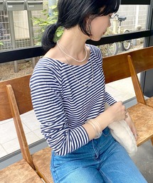 SHENERY | ラウンドネックボーダーカットソー(Tシャツ/カットソー)