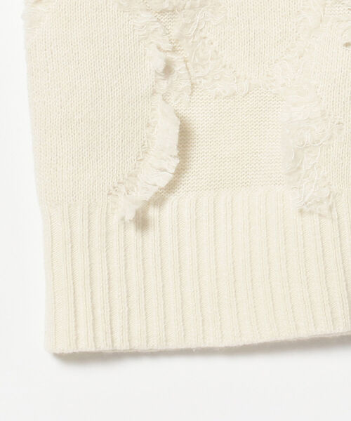 Ray BEAMS（レイビームス）の「Ray BEAMS / フリンジ ジャカード Vネック ベスト（ベスト・レディース・ブラック/オフホワイト・ONE SIZE）」の21枚目の写真