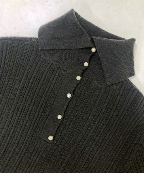 ENNEA(エンネア)の「【2022AWプレオーダー】手洗いできる♪MOCHIMODAバックパールハイネックもっちりリブニット(ニット/セーター・レディース・チャコールグレー/ブルー/ナチュラル・M)」の8枚目の写真