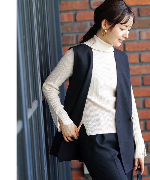 ENNEA(エンネア)の「【2022AWプレオーダー】手洗いできる♪MOCHIMODAバックパールハイネックもっちりリブニット(ニット/セーター・レディース・チャコールグレー/ブルー/ナチュラル・M)」の17枚目の写真