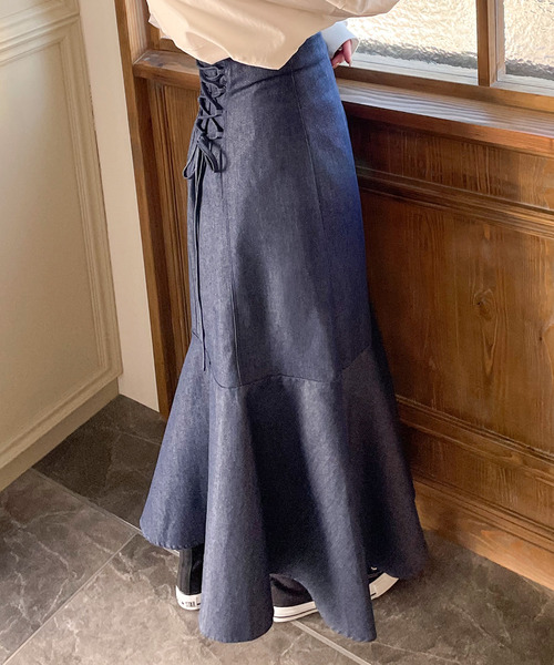 ブランド古着 デニムロングスカート デニムスカート Junoah ジュノア のファッション通販 Zozoused