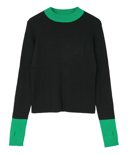 miette(ミエット)の「配色フィンガーリブニット(ニット/セーター・レディース・アイボリー/グレー/ブラック/チャコール/ライトブルー/オレンジ/ブラウン/ネイビー/ブラック系その他/ホワイト系その他2/ホワイト系その他/ブラウン系その他/ベージュ/グレー系その他・FREE)」の17枚目の写真