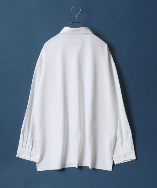 ANPAS(アンパス)の「Polyester Tropical Oversized Drop Shoulder Balloon Sleeve Shirt/別注 ポリトロ オーバーサイズ ドロップショルダー バルーンスリーブ シャツ(シャツ/ブラウス・メンズ・ホワイト/ライトグレー/ブラック/グレイッシュベージュ・M/L)」の5枚目の写真