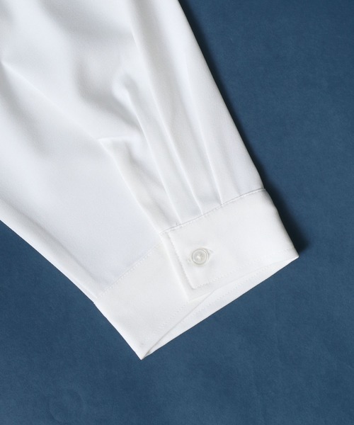 ANPAS(アンパス)の「Polyester Tropical Oversized Drop Shoulder Balloon Sleeve Shirt/別注 ポリトロ オーバーサイズ ドロップショルダー バルーンスリーブ シャツ(シャツ/ブラウス・メンズ・ホワイト/ライトグレー/ブラック/グレイッシュベージュ・M/L)」の7枚目の写真