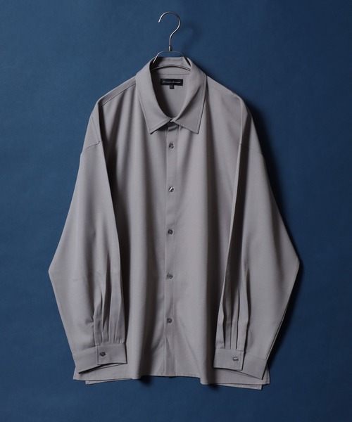 ANPAS(アンパス)の「Polyester Tropical Oversized Drop Shoulder Balloon Sleeve Shirt/別注 ポリトロ オーバーサイズ ドロップショルダー バルーンスリーブ シャツ(シャツ/ブラウス・メンズ・ホワイト/ライトグレー/ブラック/グレイッシュベージュ・M/L)」の10枚目の写真