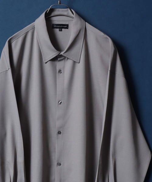 ANPAS(アンパス)の「Polyester Tropical Oversized Drop Shoulder Balloon Sleeve Shirt/別注 ポリトロ オーバーサイズ ドロップショルダー バルーンスリーブ シャツ(シャツ/ブラウス・メンズ・ホワイト/ライトグレー/ブラック/グレイッシュベージュ・M/L)」の17枚目の写真