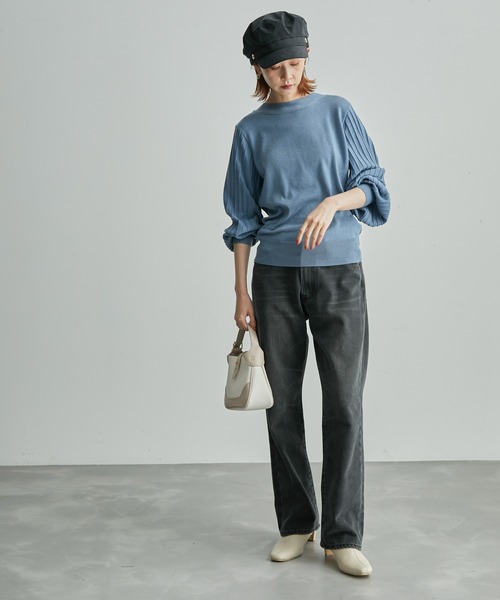 ROPE' PICNIC(ロペピクニック)の「新色追加/2WAY/リボンニットプルオーバー(ニット/セーター・レディース・ブラック/ベージュ/サックスブルー/ブルー/ワイン/オフホワイト・38)」の18枚目の写真