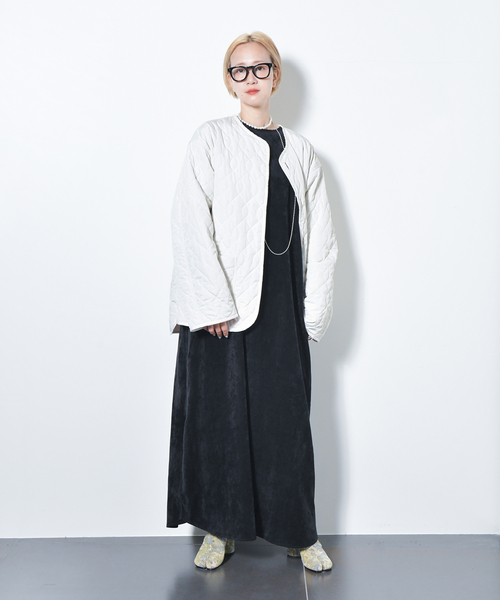 CITYSHOP(シティーショップ)の「VELVETEEN KAFTAN DRESS:ワンピース(ワンピース・レディース・パープル/ブルー系その他/ブラック・36/38)」の9枚目の写真