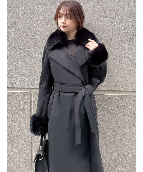 RESEXXY（リゼクシー）の「レディファーコート（その他アウター・レディース・ブラック/ブラウン/アイボリー・FREE）」の14枚目の写真