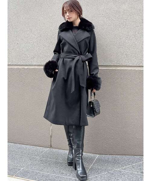 RESEXXY（リゼクシー）の「レディファーコート（その他アウター・レディース・ブラック/ブラウン/アイボリー・FREE）」の17枚目の写真