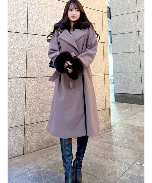 RESEXXY（リゼクシー）の「レディファーコート（その他アウター・レディース・ブラック/ブラウン/アイボリー・FREE）」の21枚目の写真