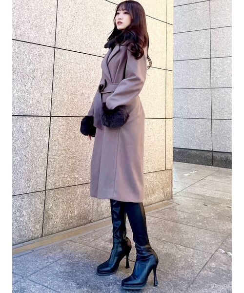 RESEXXY（リゼクシー）の「レディファーコート（その他アウター・レディース・ブラック/ブラウン/アイボリー・FREE）」の22枚目の写真