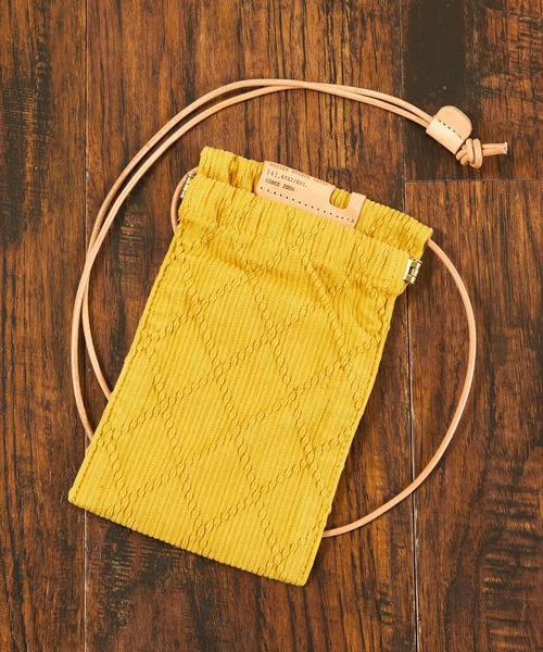Butler Verner Sails（バトラーヴァーナーセイルス）の「Butler Verner Sails バトラーバーナーセイルズ / 反応染め九櫻刺子ネックミニポーチ ボディバッグ ショルダーバッグ スマホケース スマホポーチ / JI-2479-22（ボディバッグ/ウエストポーチ・メンズ・イエロー/キャメル/グリーン/ブルーグレー/ネイビー・FREE）」の10枚目の写真