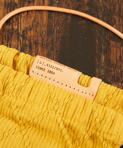 Butler Verner Sails（バトラーヴァーナーセイルス）の「Butler Verner Sails バトラーバーナーセイルズ / 反応染め九櫻刺子ネックミニポーチ ボディバッグ ショルダーバッグ スマホケース スマホポーチ / JI-2479-22（ボディバッグ/ウエストポーチ・メンズ・イエロー/キャメル/グリーン/ブルーグレー/ネイビー・FREE）」の17枚目の写真