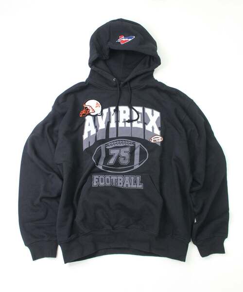 AVIREX(アヴィレックス)の「【WEB&DEPOT限定】FOOTBALL LOGO PARKA / フットボール ロゴ パーカー / AVIREX / アヴィレックス(パーカー・メンズ・ブラック/ダークグリーン/ネイビー/レッド/ダークグリーン系・MEDIUM/LARGE/X-LARGE/XX-LARGE/XXL)」の20枚目の写真