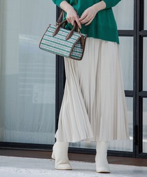 OPAQUE.CLIP | シンセティックスウェード プリーツフレアスカート(スカート)