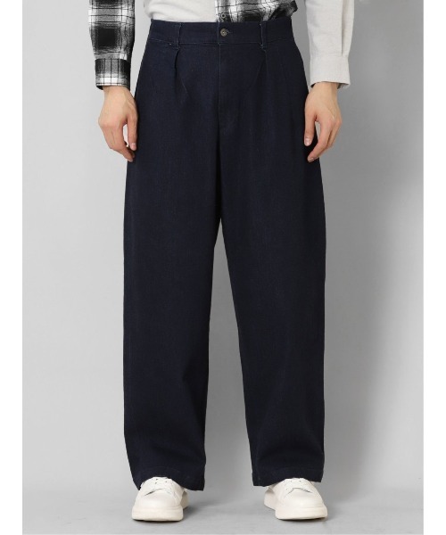 semantic design(セマンティックデザイン)の「セマンティックデザイン コーデュラナイロン混ストレッチ ワイドデニム(デニムパンツ・メンズ・ネイビー/サックスブルー・MEDIUM/LARGE)」の14枚目の写真