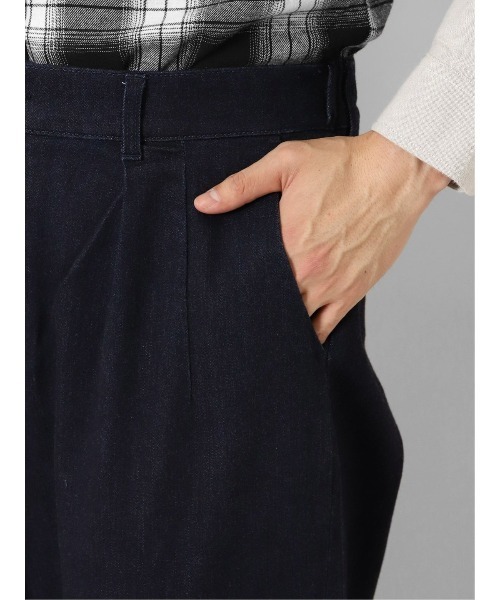 semantic design(セマンティックデザイン)の「セマンティックデザイン コーデュラナイロン混ストレッチ ワイドデニム(デニムパンツ・メンズ・ネイビー/サックスブルー・MEDIUM/LARGE)」の11枚目の写真