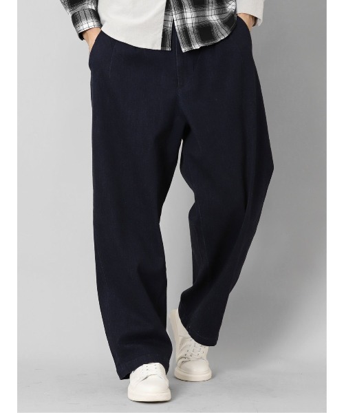 semantic design(セマンティックデザイン)の「セマンティックデザイン コーデュラナイロン混ストレッチ ワイドデニム(デニムパンツ・メンズ・ネイビー/サックスブルー・MEDIUM/LARGE)」の7枚目の写真