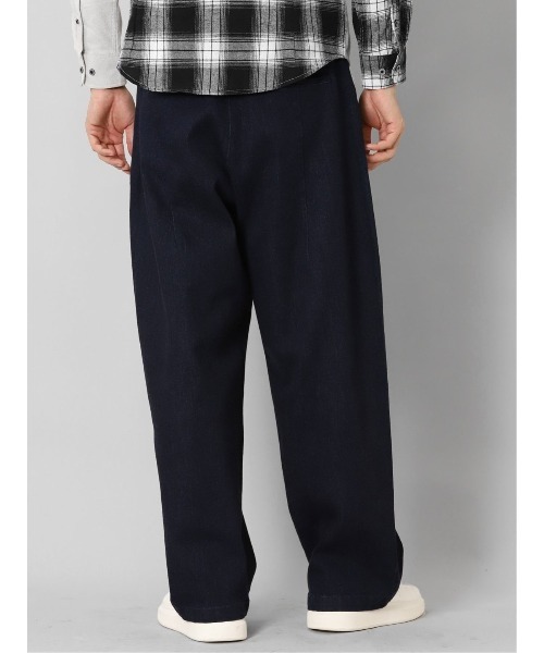 semantic design(セマンティックデザイン)の「セマンティックデザイン コーデュラナイロン混ストレッチ ワイドデニム(デニムパンツ・メンズ・ネイビー/サックスブルー・MEDIUM/LARGE)」の6枚目の写真