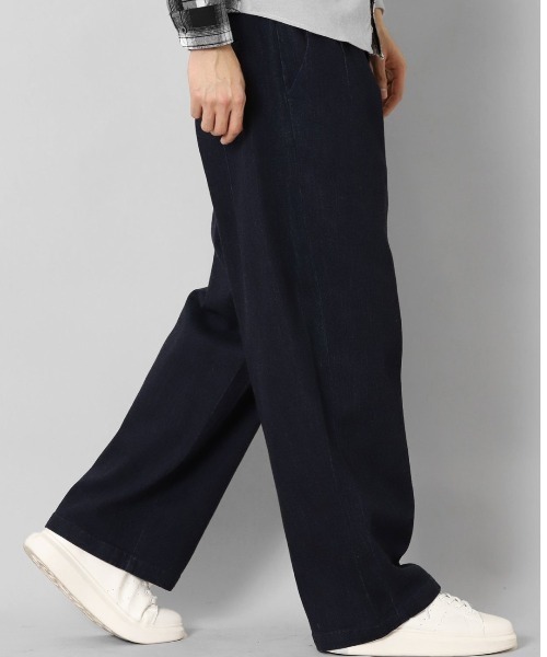 semantic design(セマンティックデザイン)の「セマンティックデザイン コーデュラナイロン混ストレッチ ワイドデニム(デニムパンツ・メンズ・ネイビー/サックスブルー・MEDIUM/LARGE)」の5枚目の写真