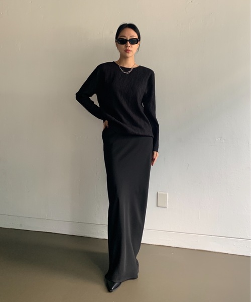 Didot.showroom(ディドット ショールーム)の「リンクルルーズブラウス(Tシャツ/カットソー・レディース・ブラック/アイボリー・FREE)」の18枚目の写真
