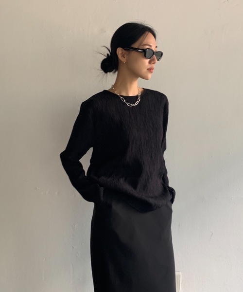 tシャツ リンクルルーズブラウス レディース Didot.showroom（ディドット ショールーム）の「リンクルルーズ