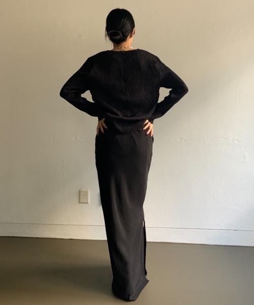 Didot.showroom(ディドット ショールーム)の「リンクルルーズブラウス(Tシャツ/カットソー・レディース・ブラック/アイボリー・FREE)」の14枚目の写真