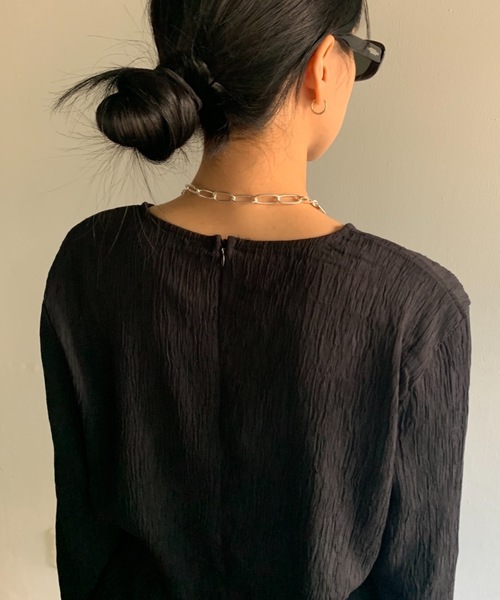 tシャツ リンクルルーズブラウス レディース Didot.showroom（ディドット ショールーム）の「リンクルルーズ