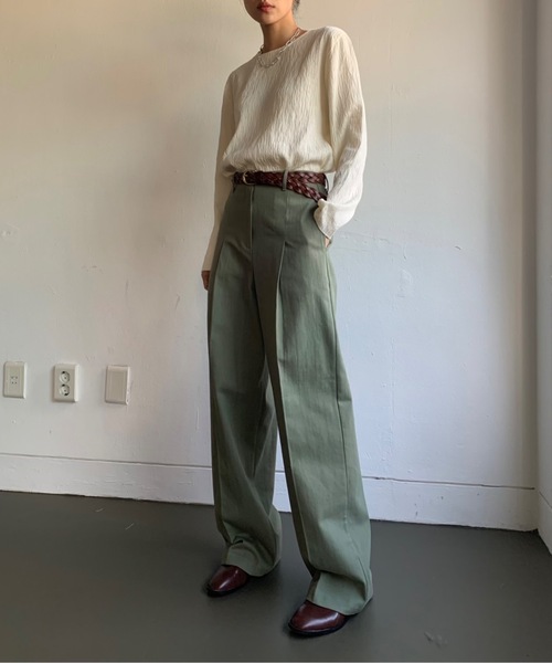 tシャツ リンクルルーズブラウス レディース Didot.showroom（ディドット ショールーム）の「リンクルルーズ