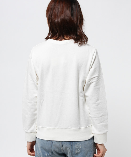 OUTLET(アウトレット)の「【Ciaopanic】箔プリントボーダー裏毛プルオーバー(Tシャツ/カットソー・レディース・ネイビー/ホワイト・FREE)」の5枚目の写真