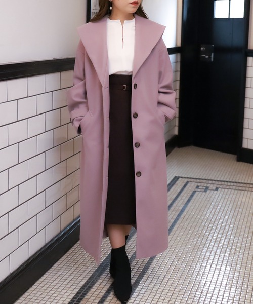 ASTORIA ODIER(アストリアオディール)の「セーラーカラーコート(その他アウター・レディース・ブラック/パープル/ブラウン・MEDIUM)」の4枚目の写真