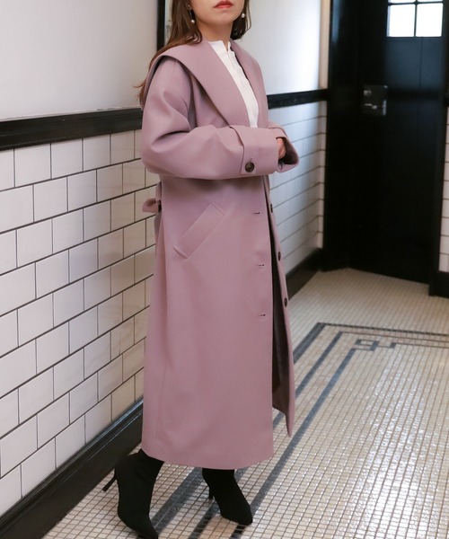 ASTORIA ODIER(アストリアオディール)の「セーラーカラーコート(その他アウター・レディース・ブラック/パープル/ブラウン・MEDIUM)」の5枚目の写真