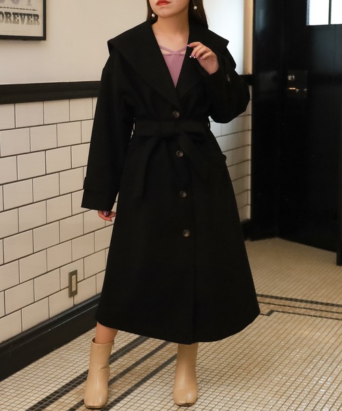 ASTORIA ODIER(アストリアオディール)の「セーラーカラーコート(その他アウター・レディース・ブラック/パープル/ブラウン・MEDIUM)」の16枚目の写真