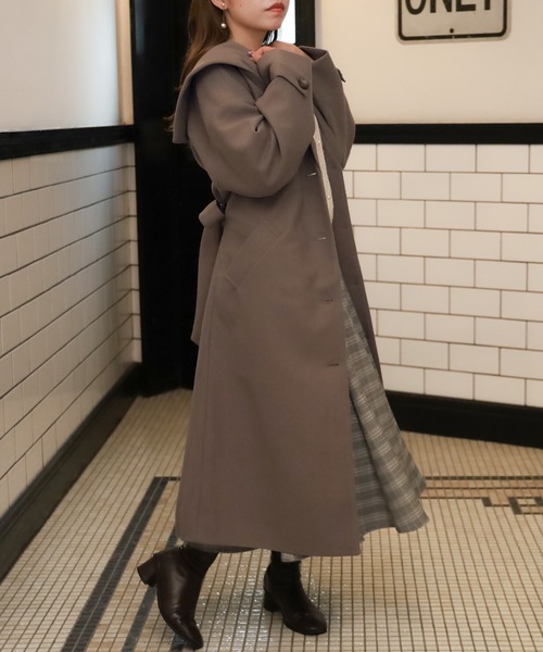 ASTORIA ODIER(アストリアオディール)の「セーラーカラーコート(その他アウター・レディース・ブラック/パープル/ブラウン・MEDIUM)」の10枚目の写真