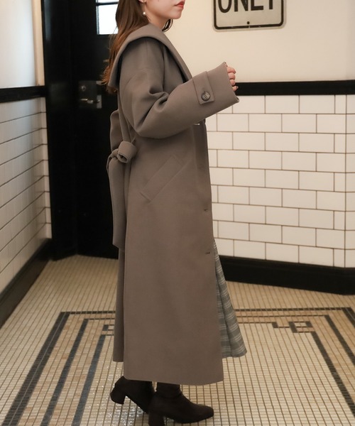ASTORIA ODIER(アストリアオディール)の「セーラーカラーコート(その他アウター・レディース・ブラック/パープル/ブラウン・MEDIUM)」の11枚目の写真